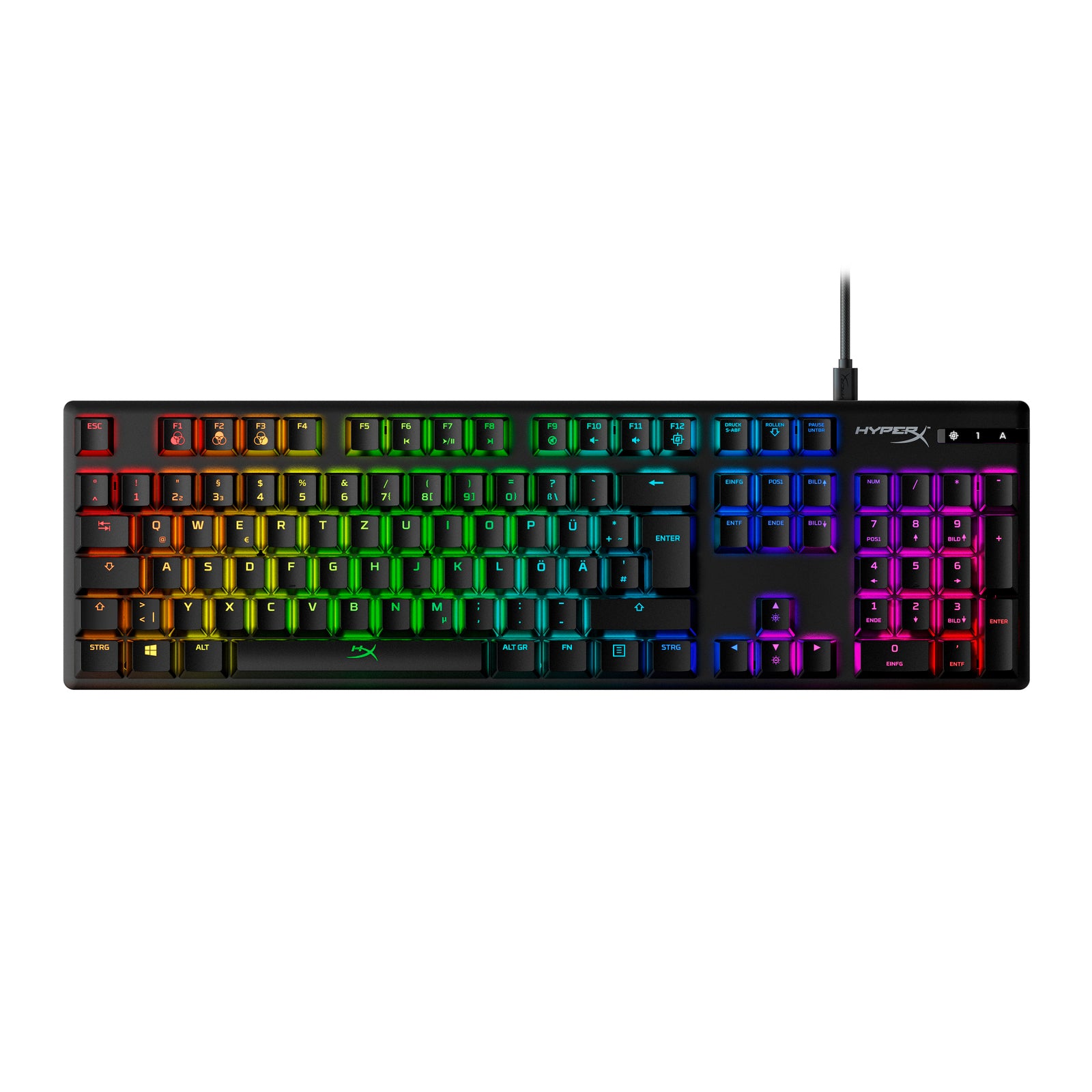 HyperX Alloy Origins – mechanische Gaming-Tastatur – HX Red (DE-Layout) - 01