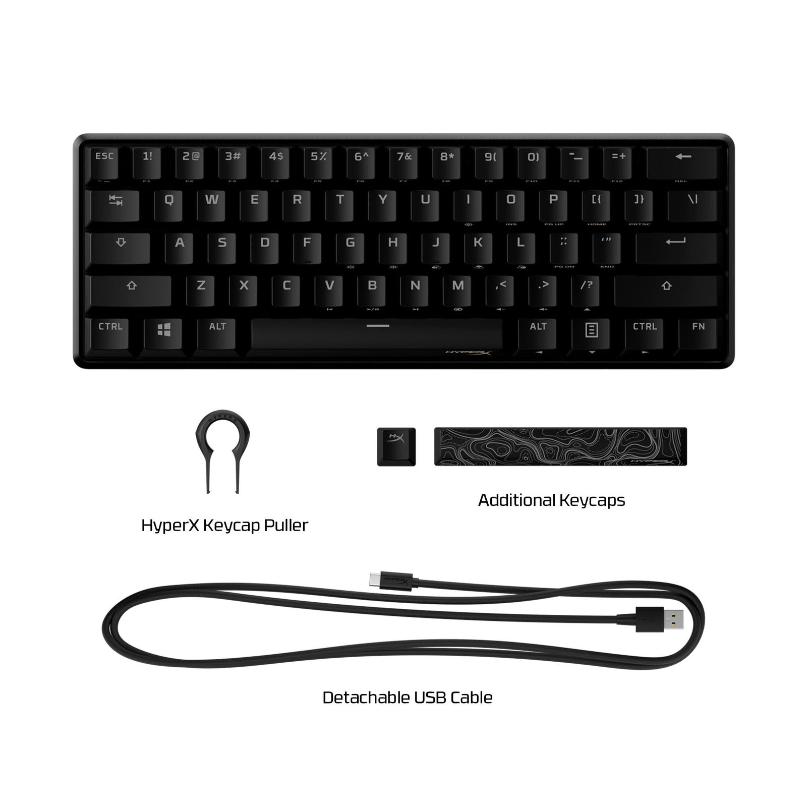 HyperX Alloy Origins 60 – mechanische Gaming-Tastatur – HX Red (US-Layout) - 07