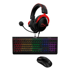 HyperX Kombi-paket – Cloud II + Alloy Core RGB + Pulsefire Haste 2 Core