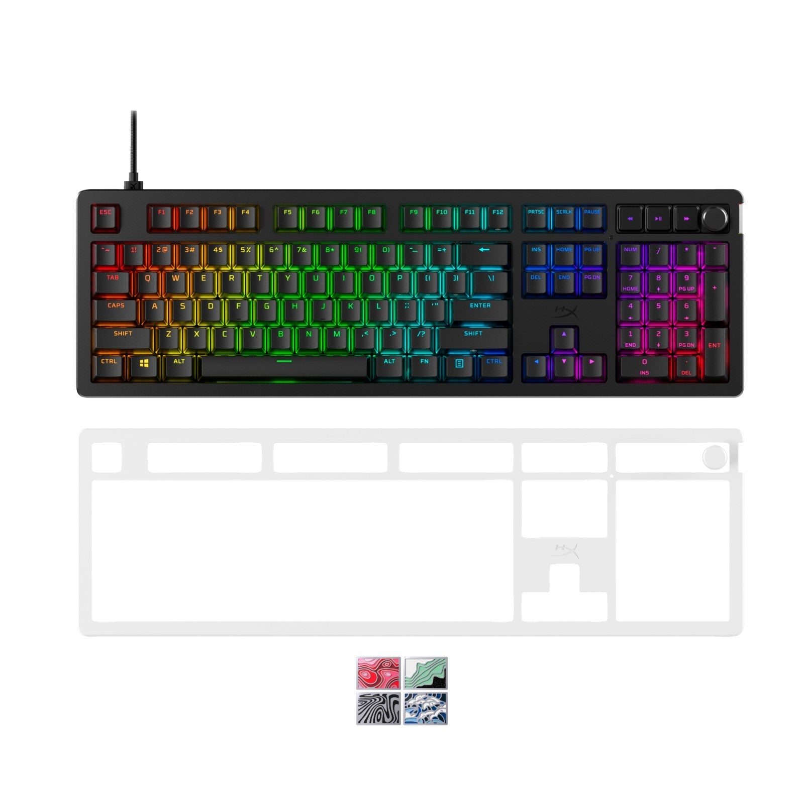 HyperX Kombi-paket – Alloy Rise + Obere Platte + Badge Pack