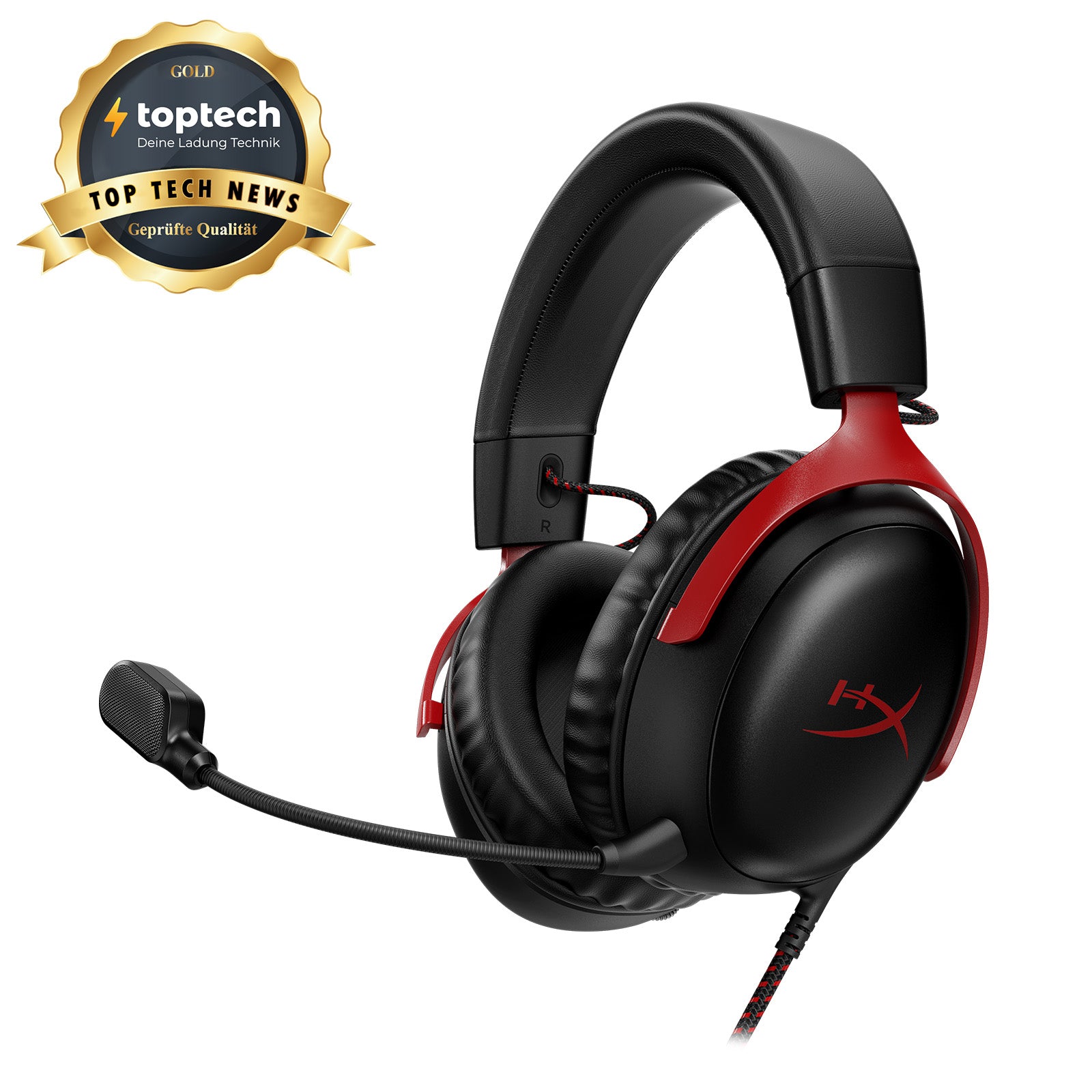 HyperX Cloud III – Gaming-Headset (schwarz/rot) - 02