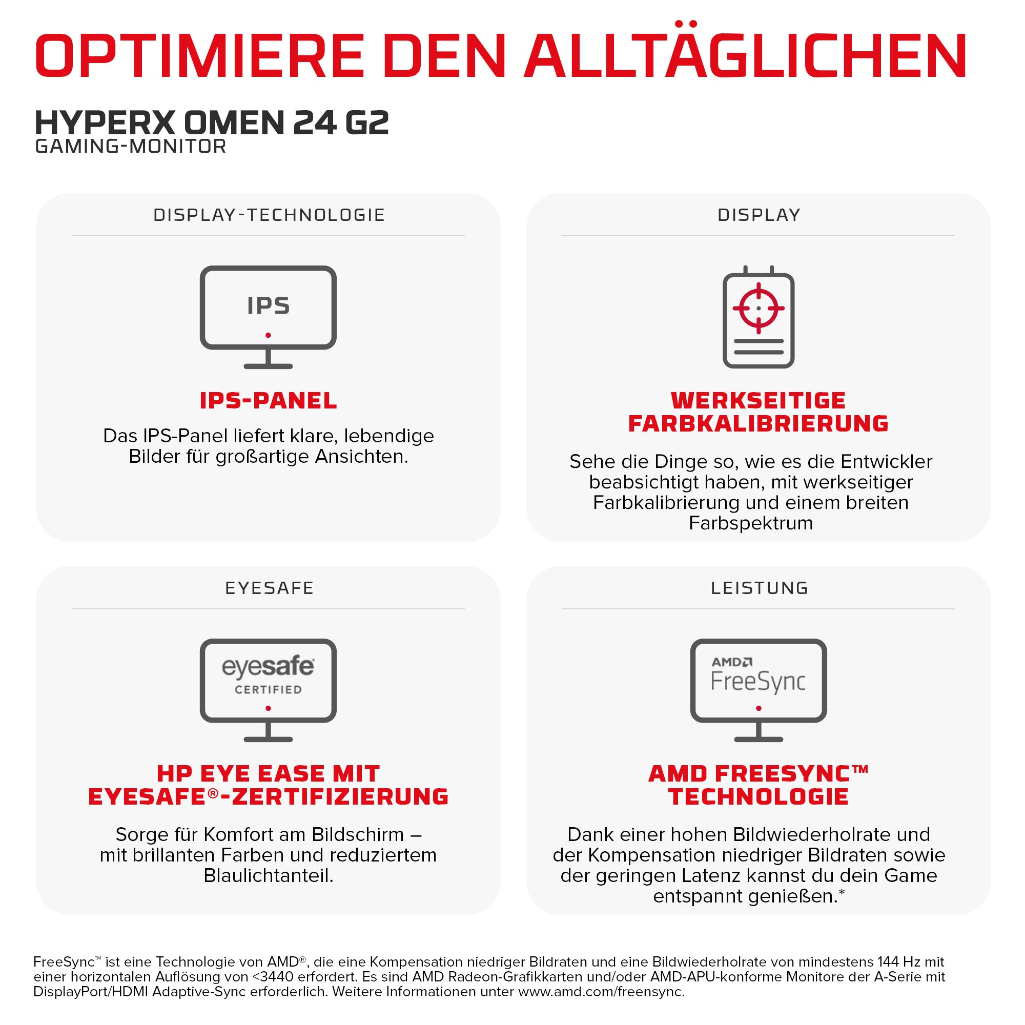 HyperX OMEN 23,8 Zoll FHD 180 Hz Gaming-Monitor – OMEN 24 G2 - 07