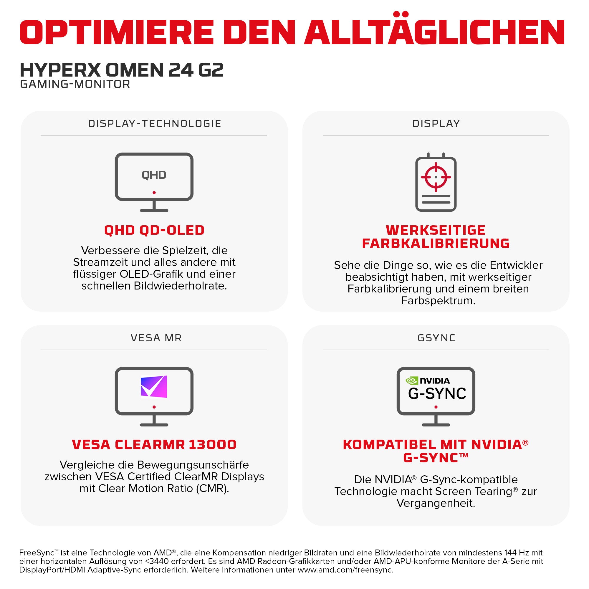 HyperX OMEN OLED 27 Zoll QHD 240 Hz Gaming-Monitor – OMEN OLED 27q - 07