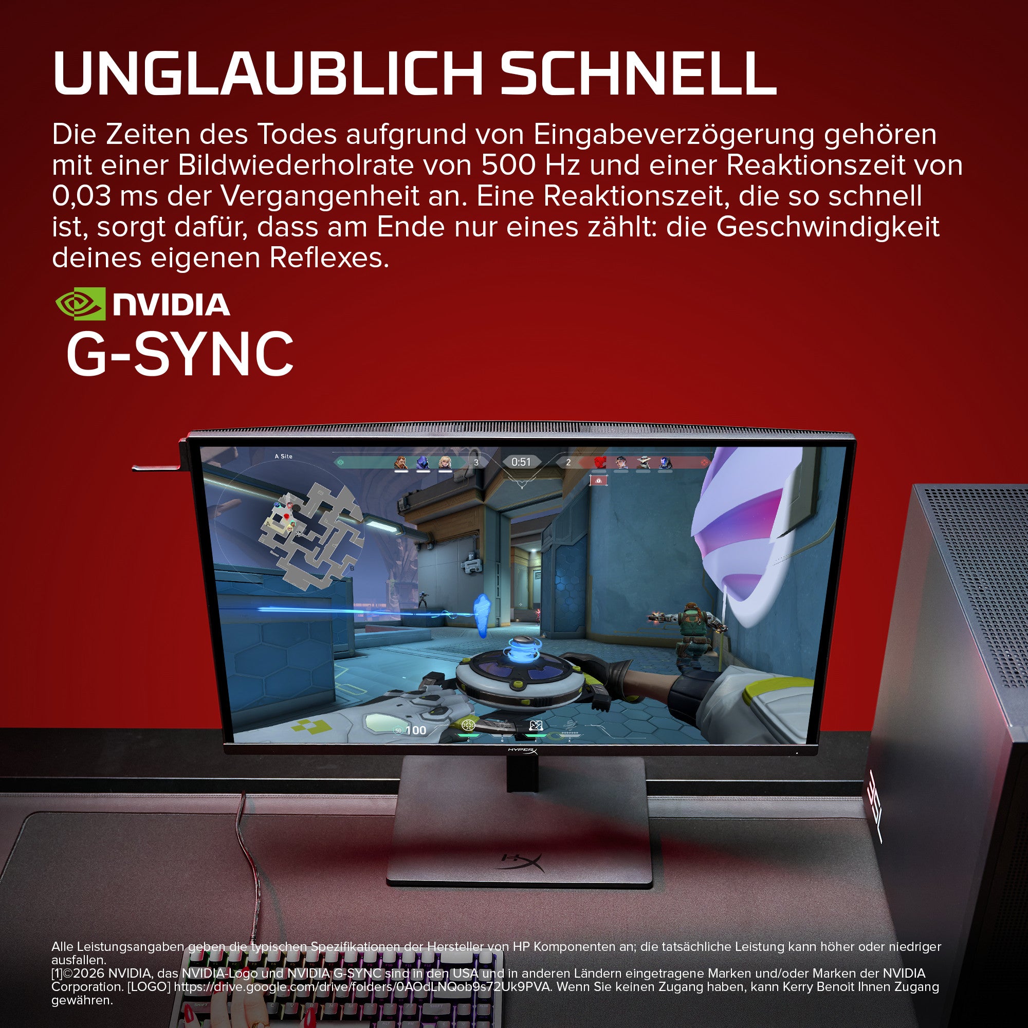 HyperX OMEN OLED 27 Zoll QHD 500 Hz Gaming-Monitor – OMEN OLED 27qs - 05