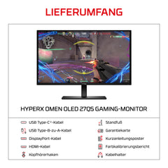 HyperX OMEN OLED 27 Zoll QHD 500 Hz Gaming-Monitor – OMEN OLED 27qs - 10