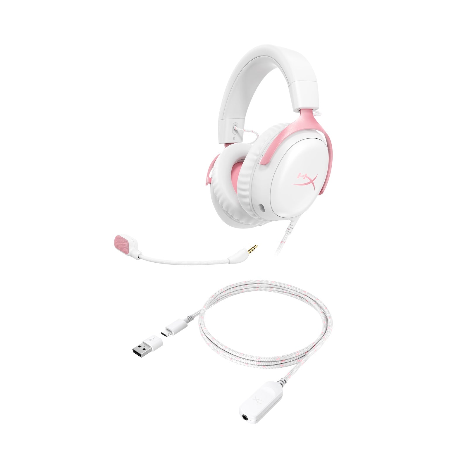 HyperX Cloud III – Gaming-Headset (Weiß/Rosa) - 07