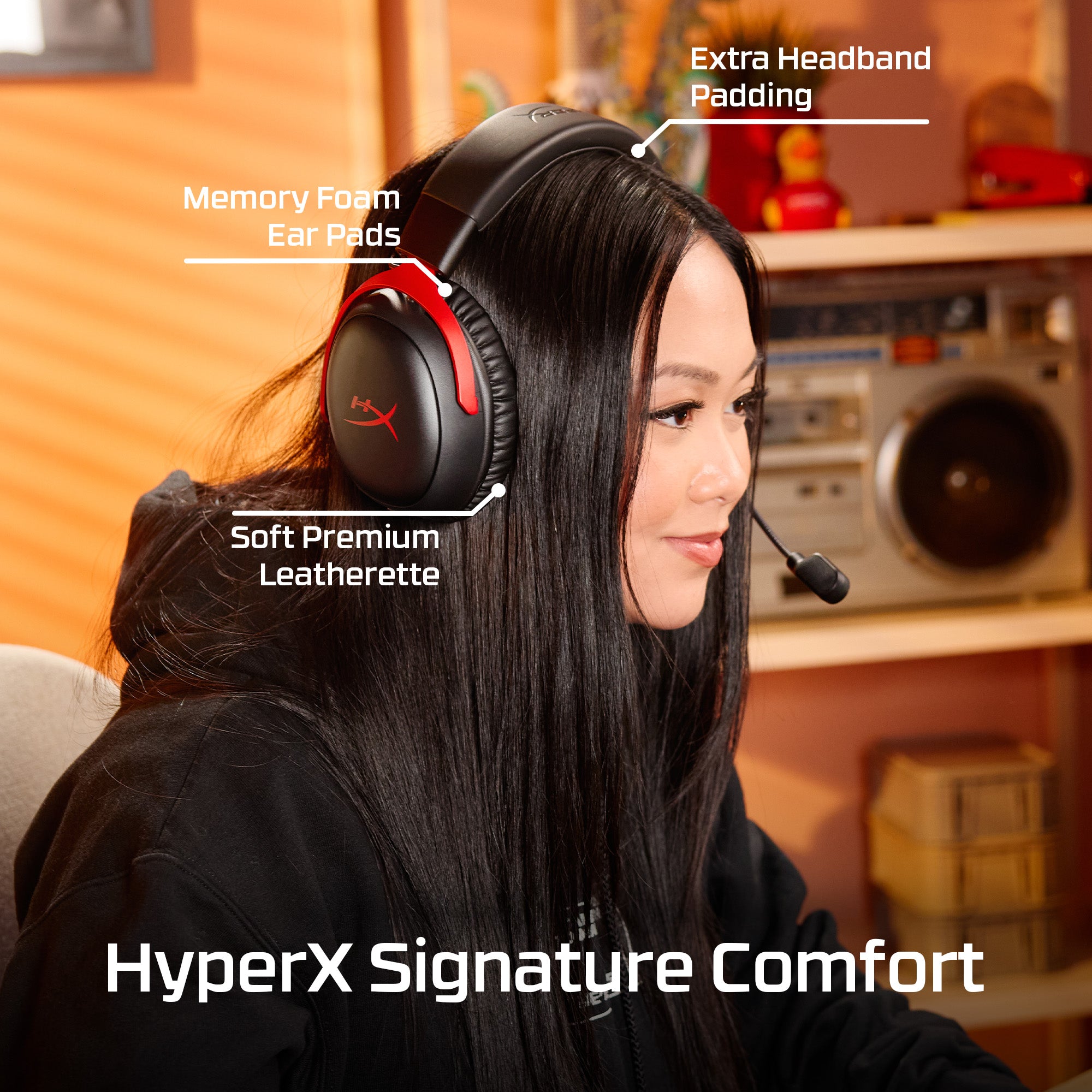 HyperX Cloud III IDS-Basismodell – Gaming-Headset (schwarz) - 05