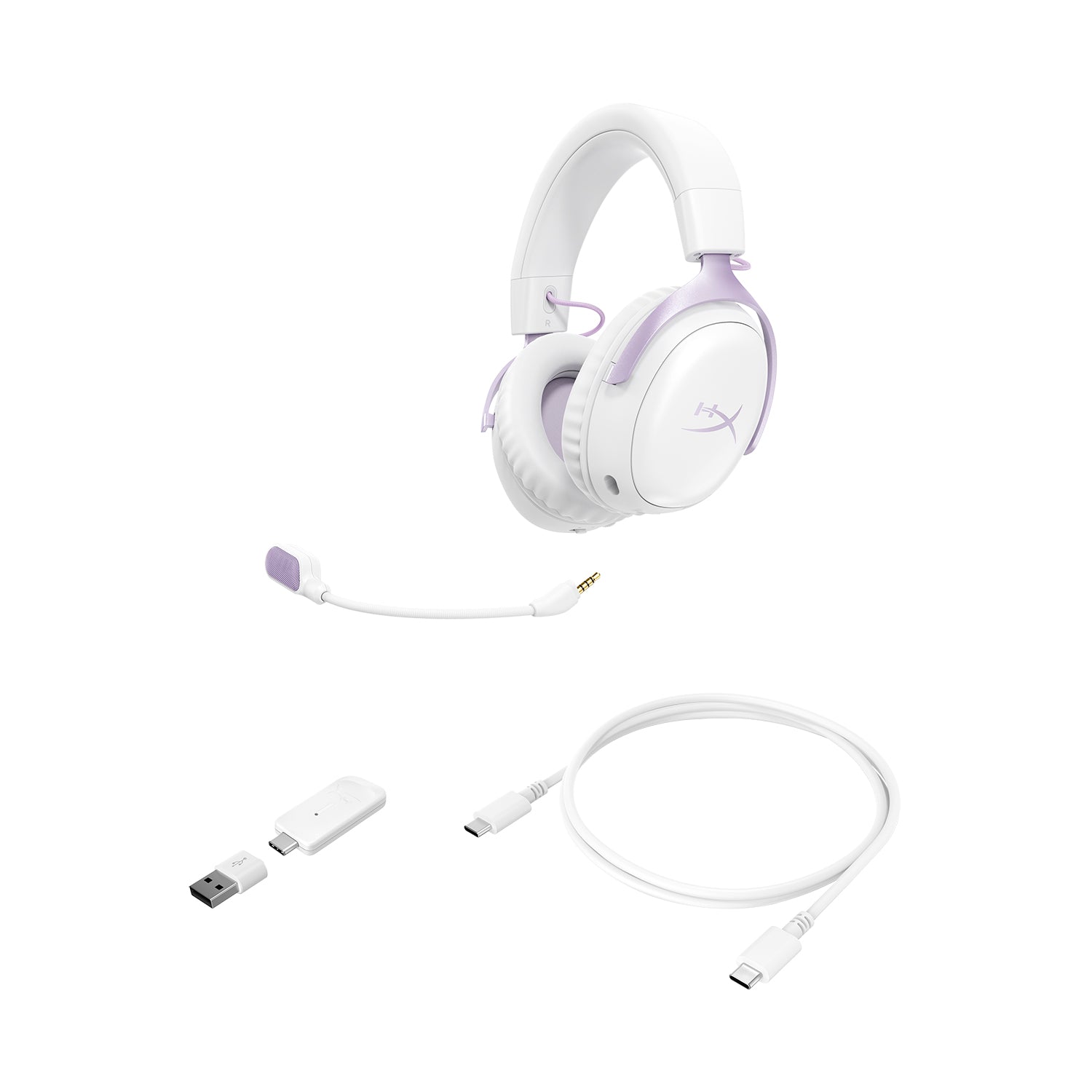 HyperX Cloud III S – Wireless Gaming-Headset (Lavendel) - 08
