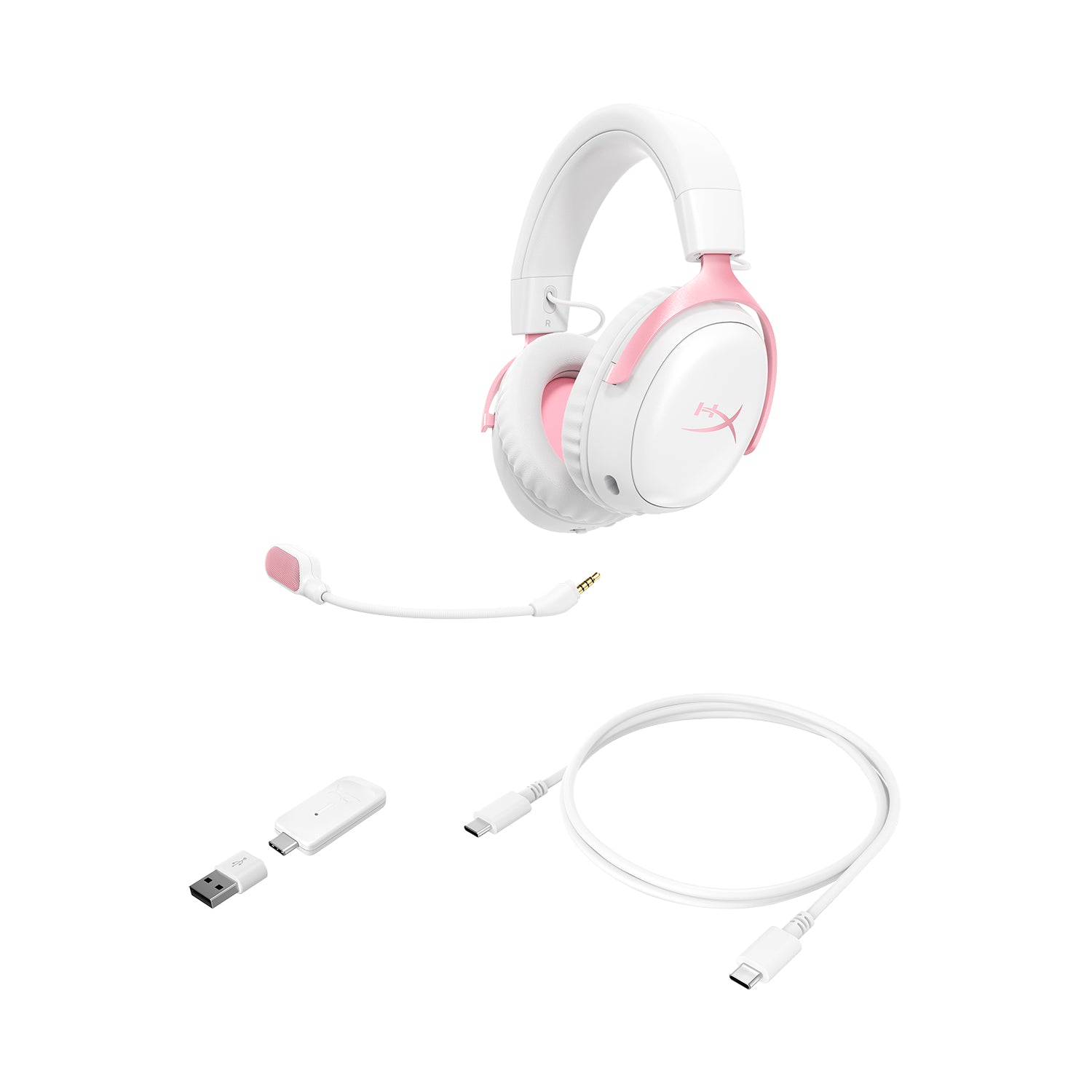 HyperX Cloud III S – Wireless Gaming-Headset (Weiß/Rosa) - 08