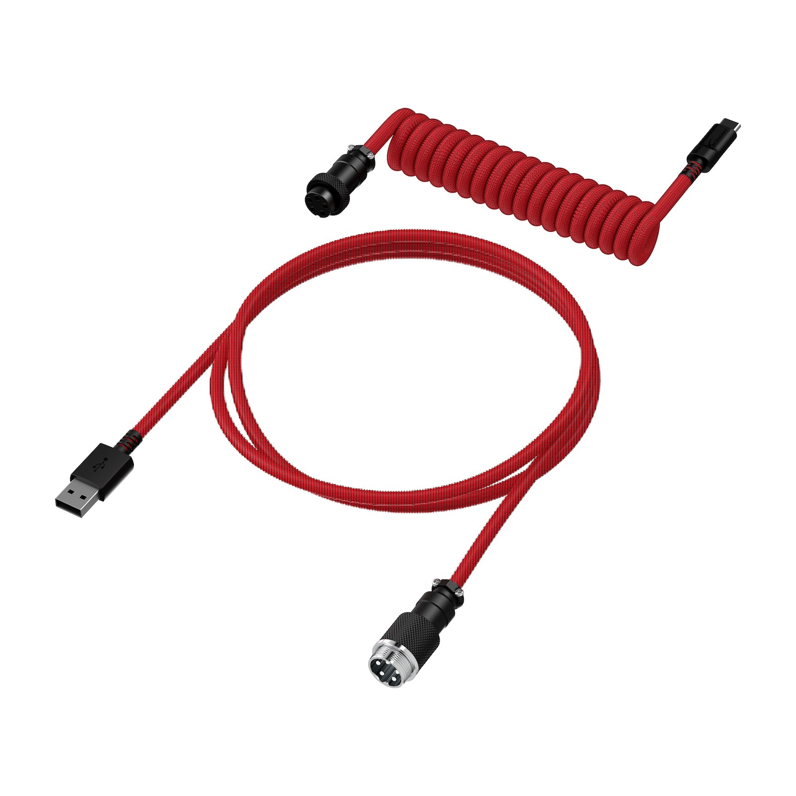 HyperX USB-C Spiralkabel rot-schwarz - 02