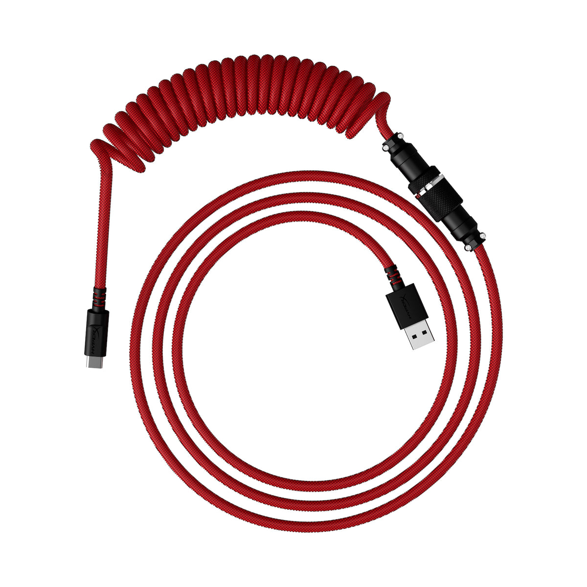 HyperX USB-C Spiralkabel rot-schwarz - 01