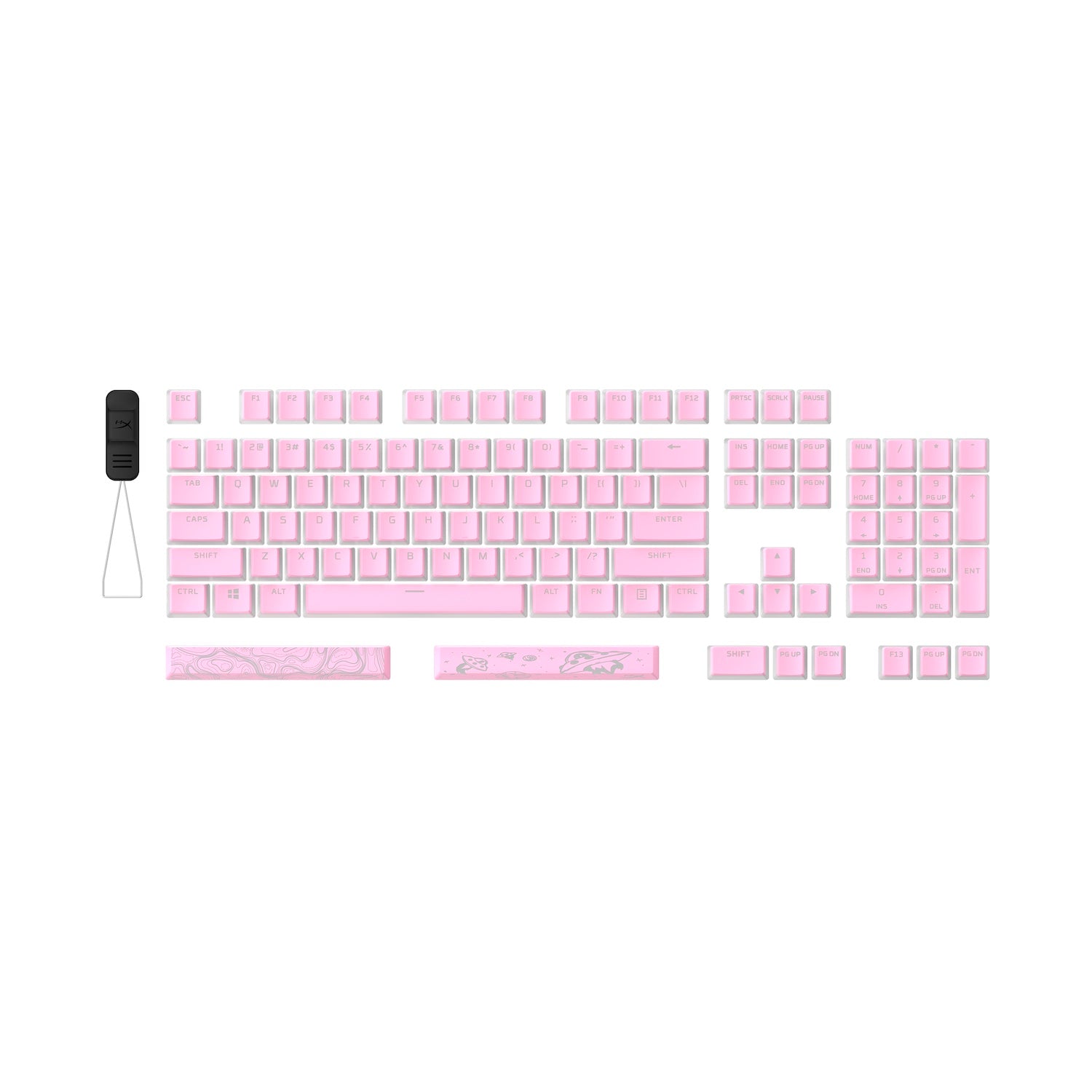 HyperX Pudding Keycaps 2 – vollständiger Satz – PBT – pink (US-Layout) - 03