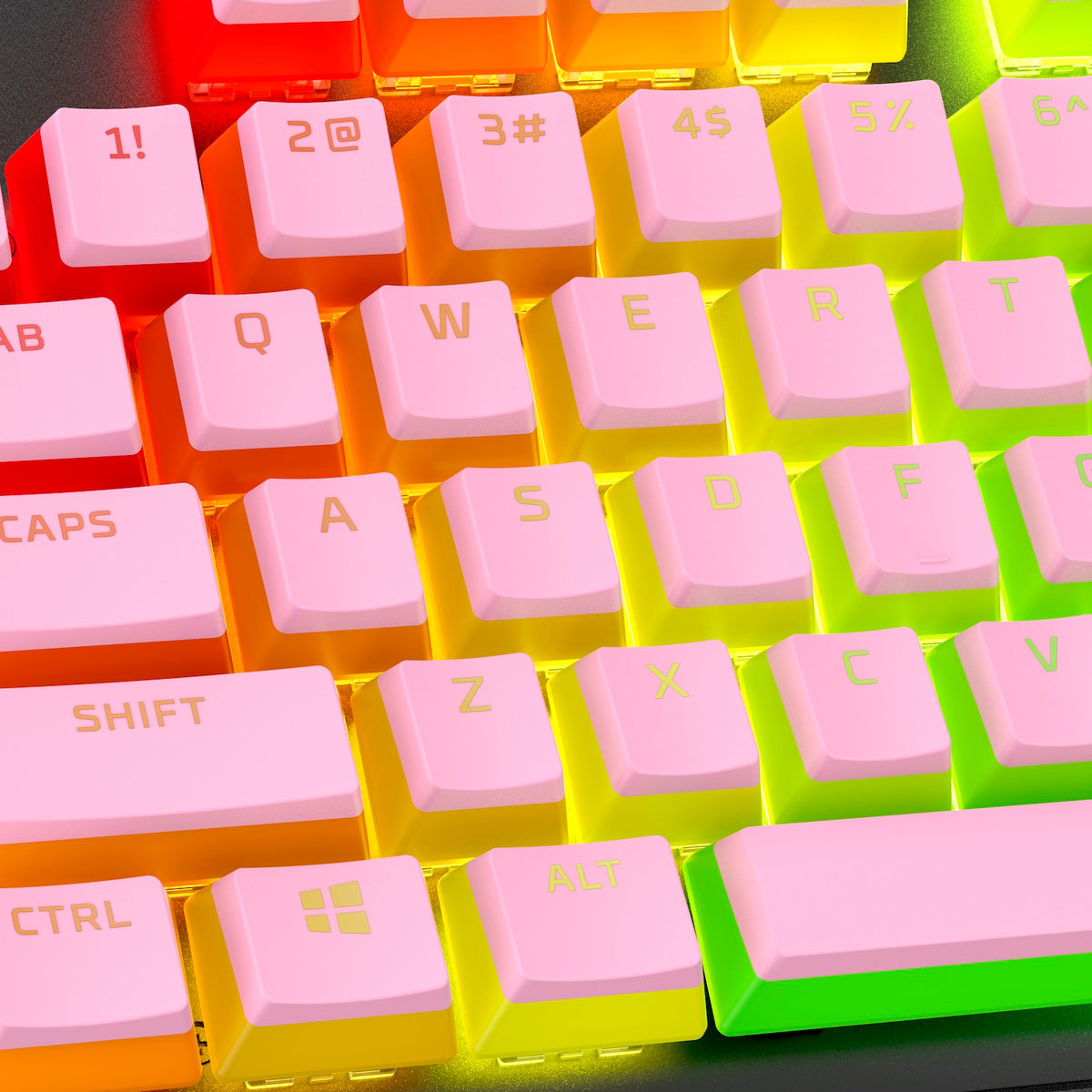 HyperX Pudding Keycaps 2 – vollständiger Satz – PBT – pink (US-Layout) - 01