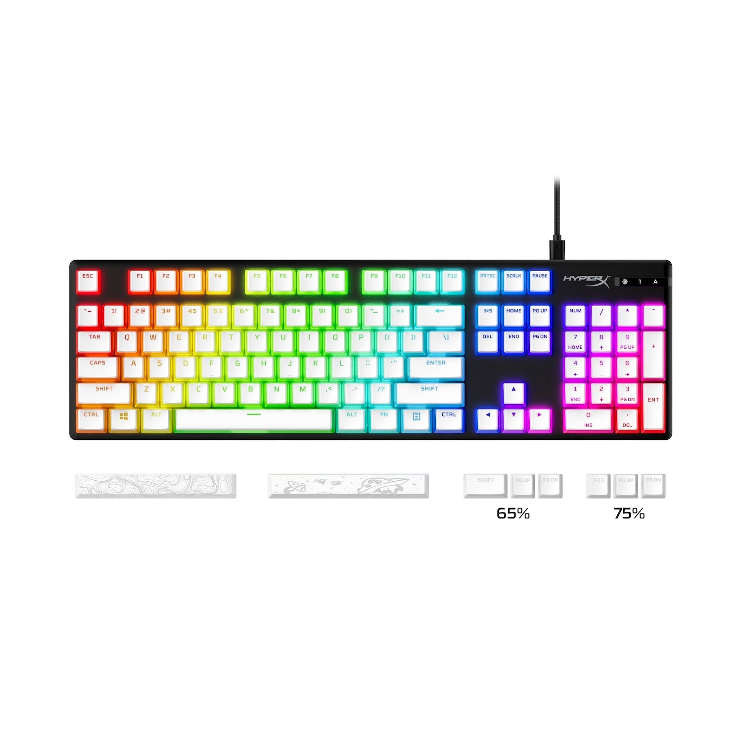 HyperX Pudding Keycaps 2 – vollständiger Tastensatz – PBT