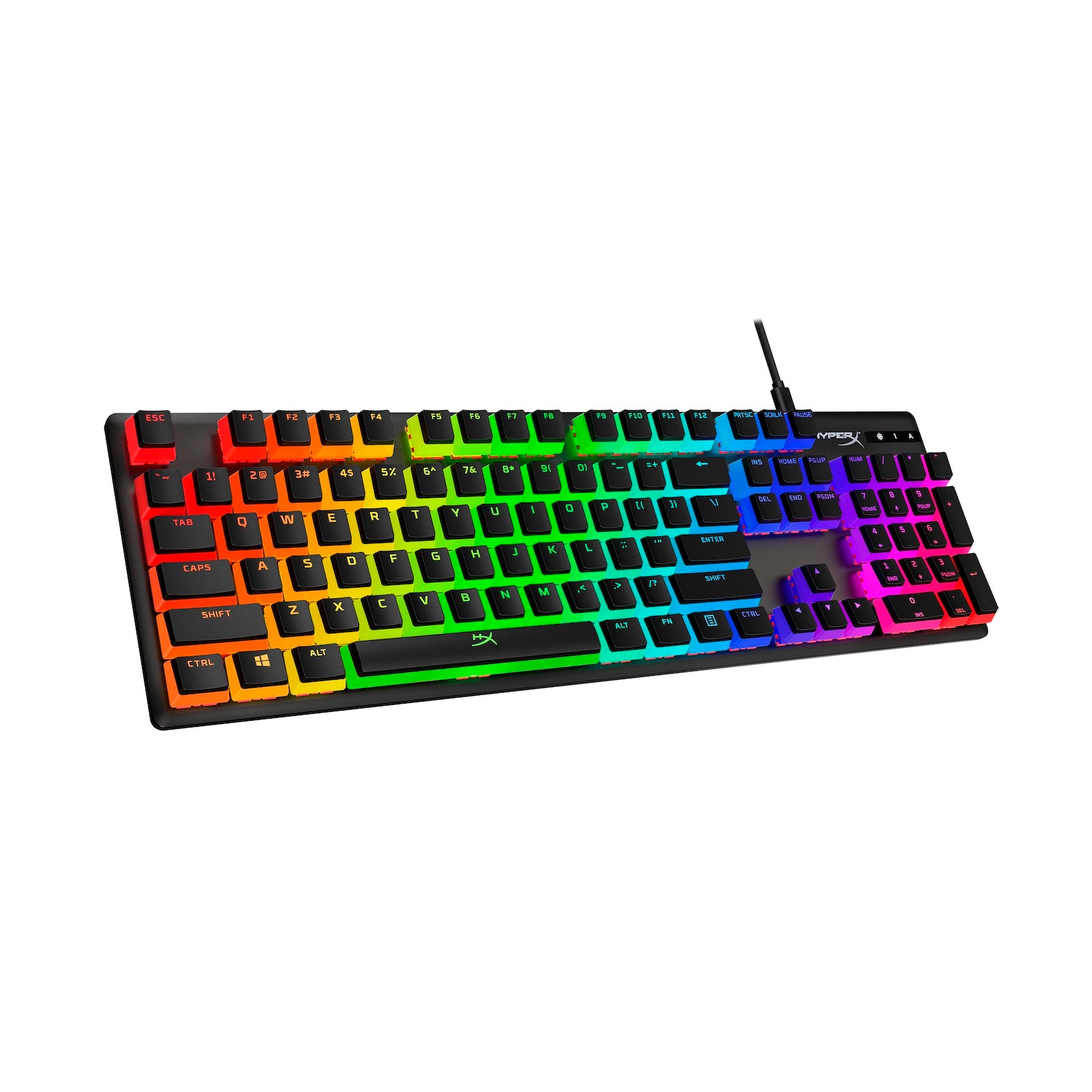 HyperX Pudding Keycaps – voller Tastensatz – PBT – schwarz (US-Layout) - 01