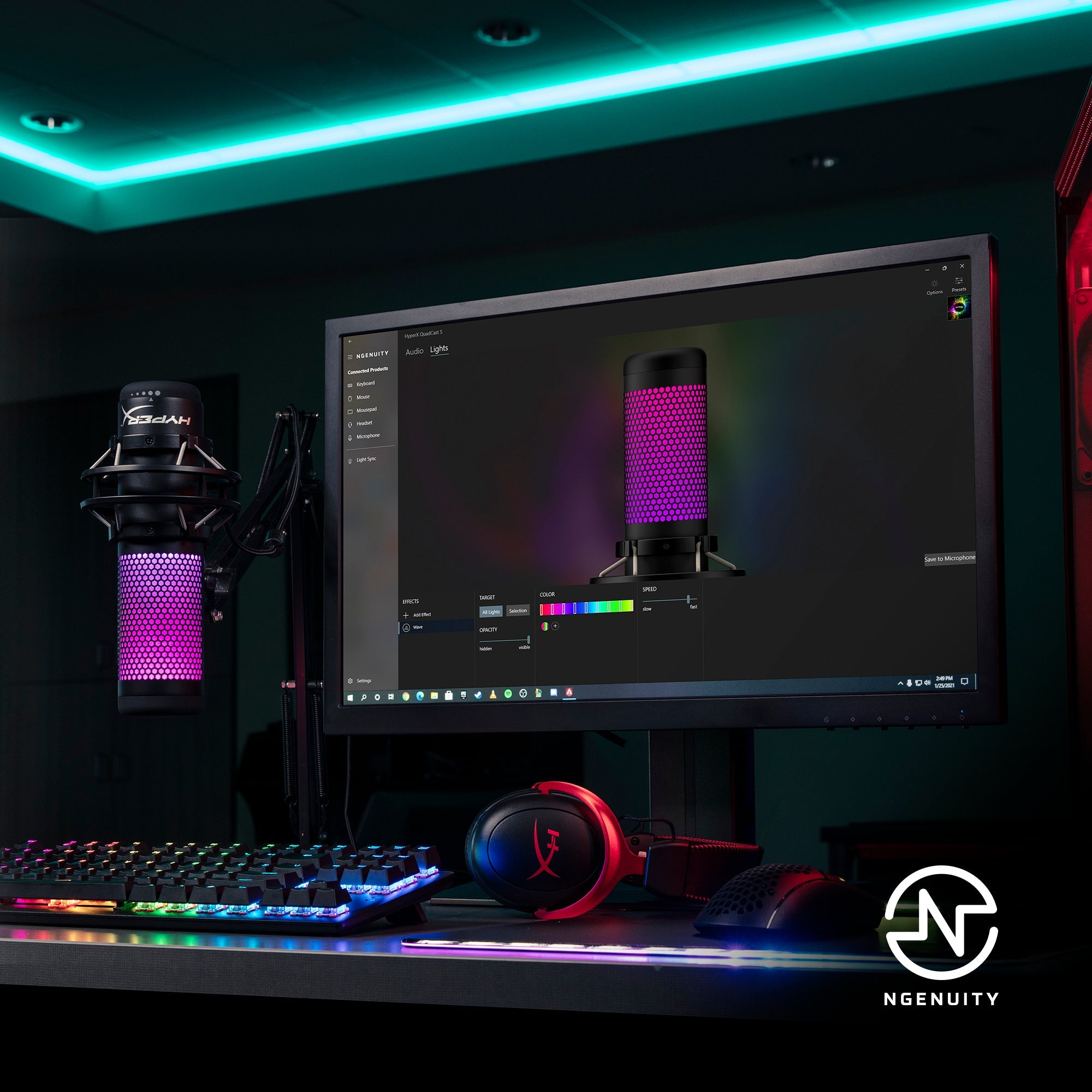 Personalisierbar mit HyperX NGENUITY Software