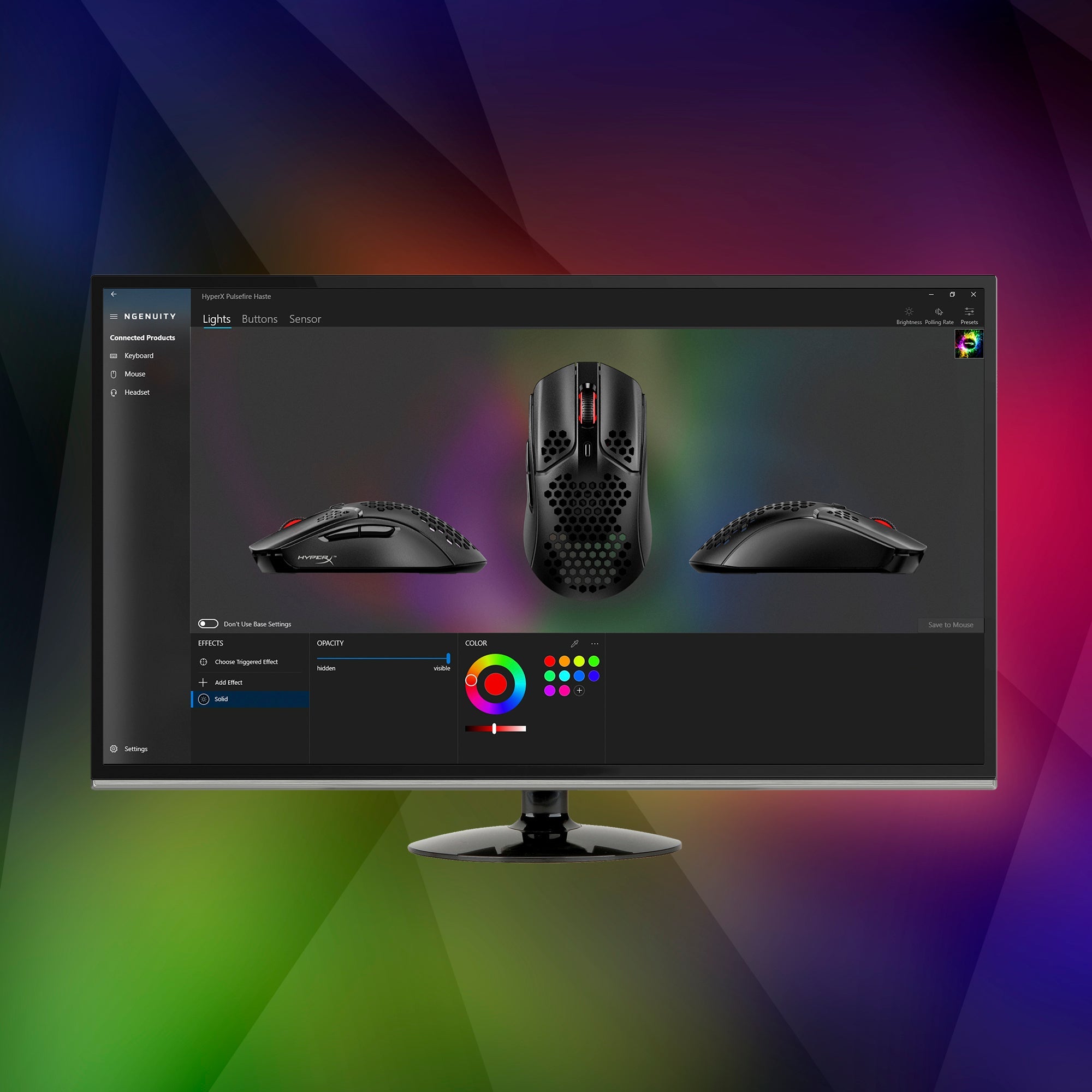 Personalisierbar mit HyperX NGENUITY Software